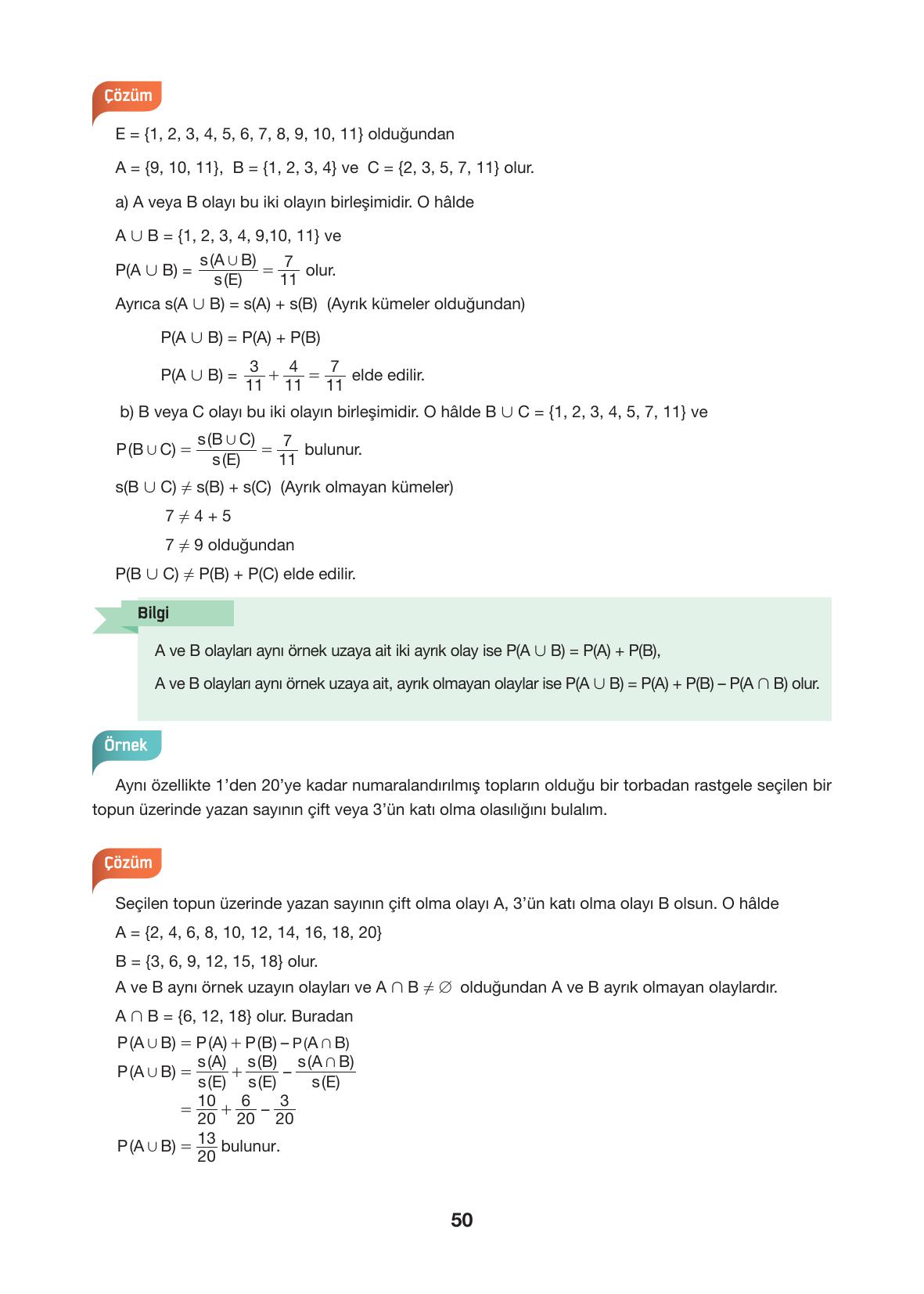 10. Sınıf Hecce Yayıncılık Matematik Ders Kitabı Sayfa 50 Cevapları