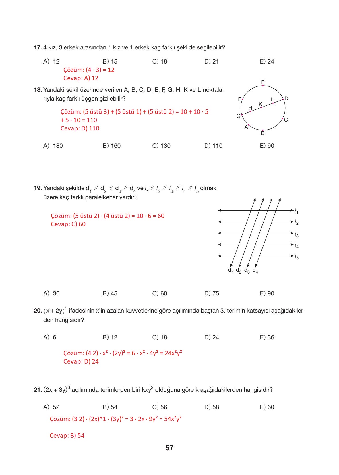 10. Sınıf Hecce Yayıncılık Matematik Ders Kitabı Sayfa 57 Cevapları 10. Sınıf Hecce Yayıncılık Matematik Ders Kitabı Sayfa 57 Cevapları