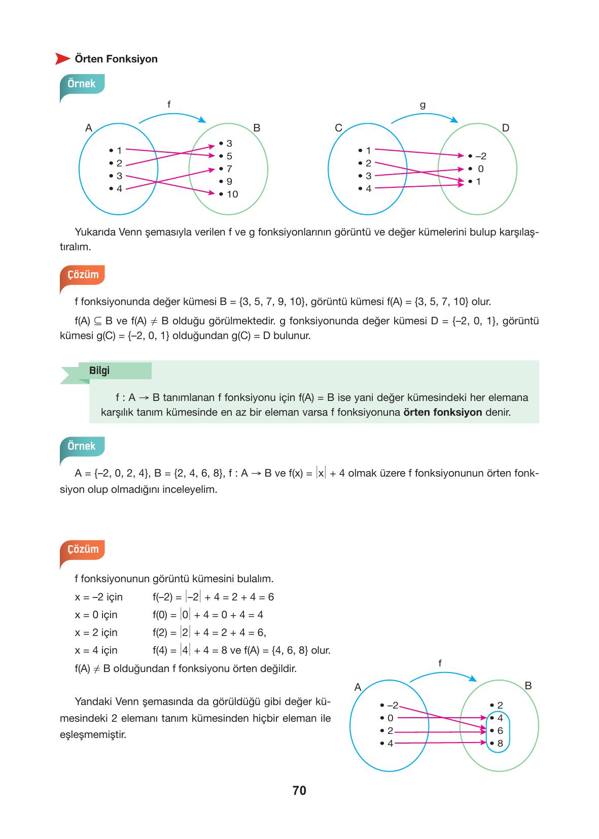 10. Sınıf Hecce Yayıncılık Matematik Ders Kitabı Sayfa 70 Cevapları