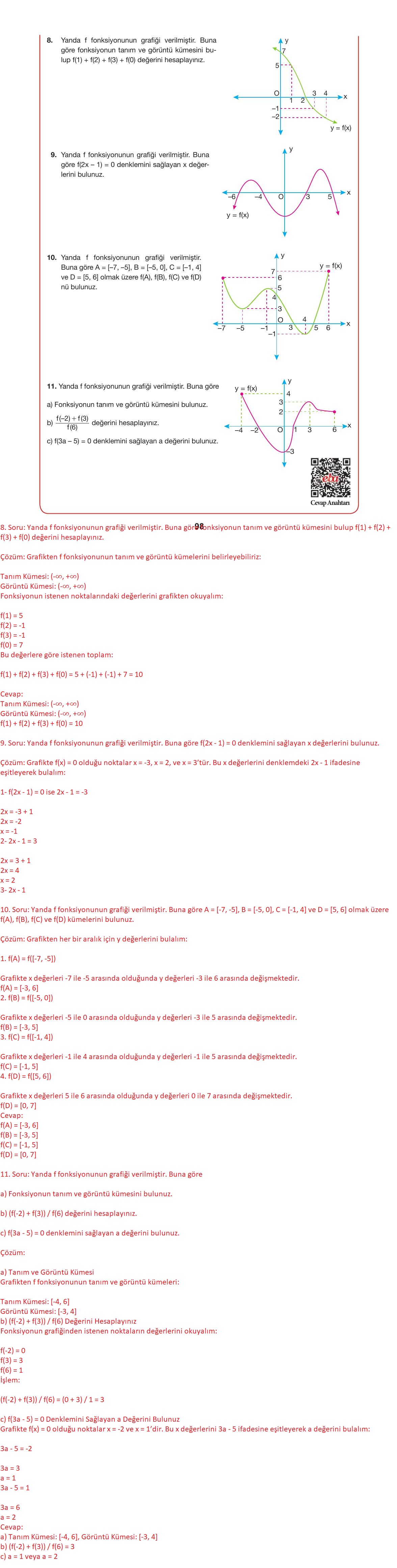 10. Sınıf Hecce Yayıncılık Matematik Ders Kitabı Sayfa 98 Cevapları 10. Sınıf Hecce Yayıncılık Matematik Ders Kitabı Sayfa 98 Cevapları