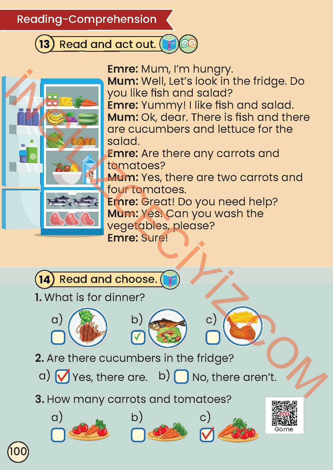 2. Sınıf Meb Yayınları İngilizce Ders Kitabı Sayfa 100 Cevapları