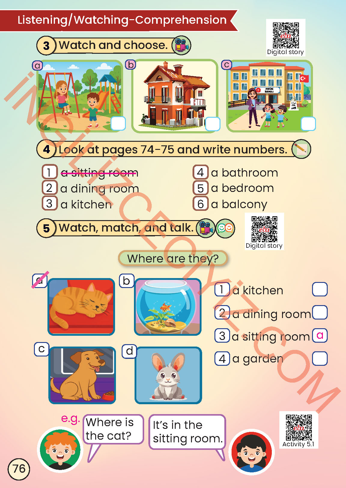 2. Sınıf Meb Yayınları İngilizce Ders Kitabı Sayfa 76 Cevapları