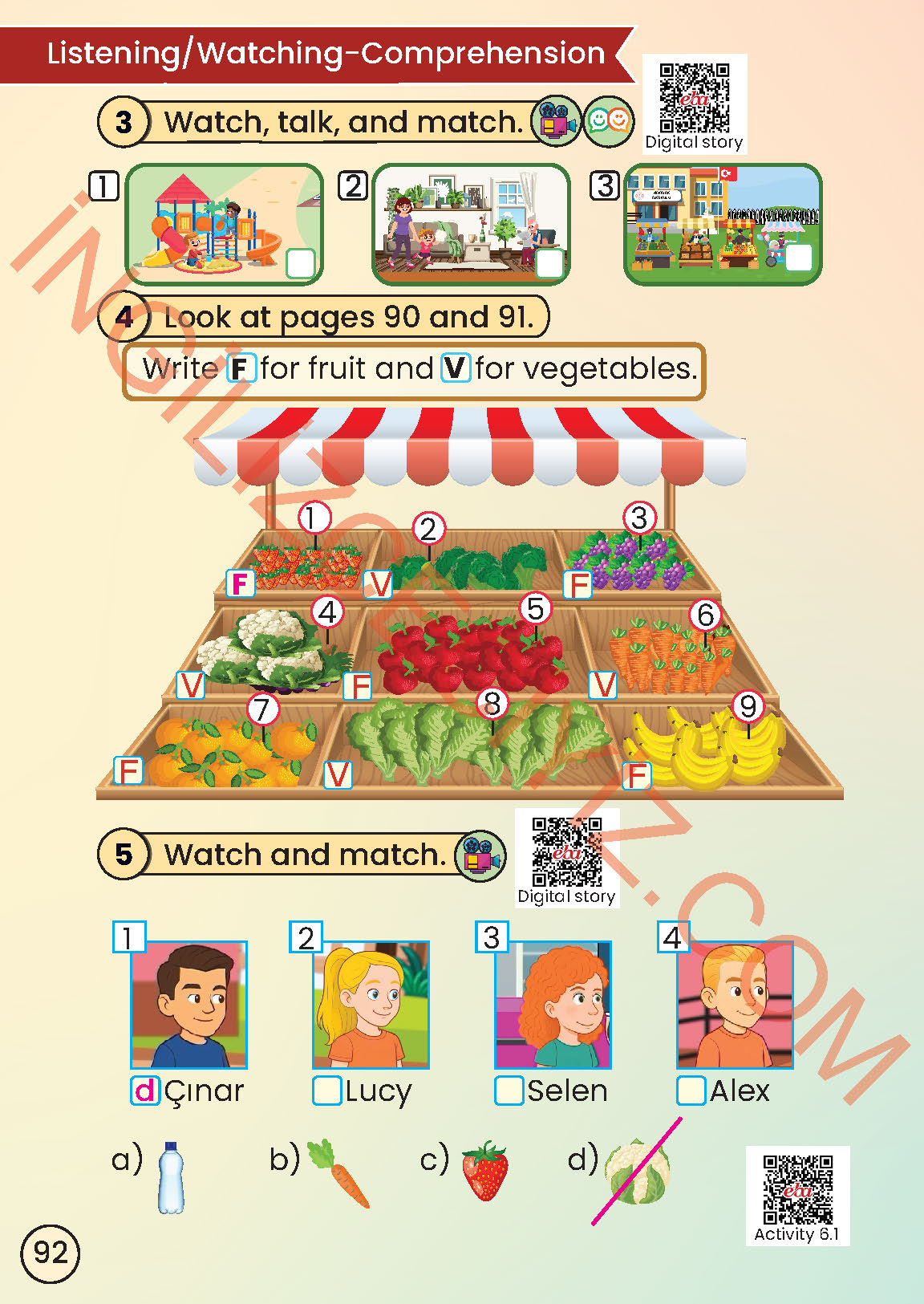 2. Sınıf Meb Yayınları İngilizce Ders Kitabı Sayfa 92 Cevapları