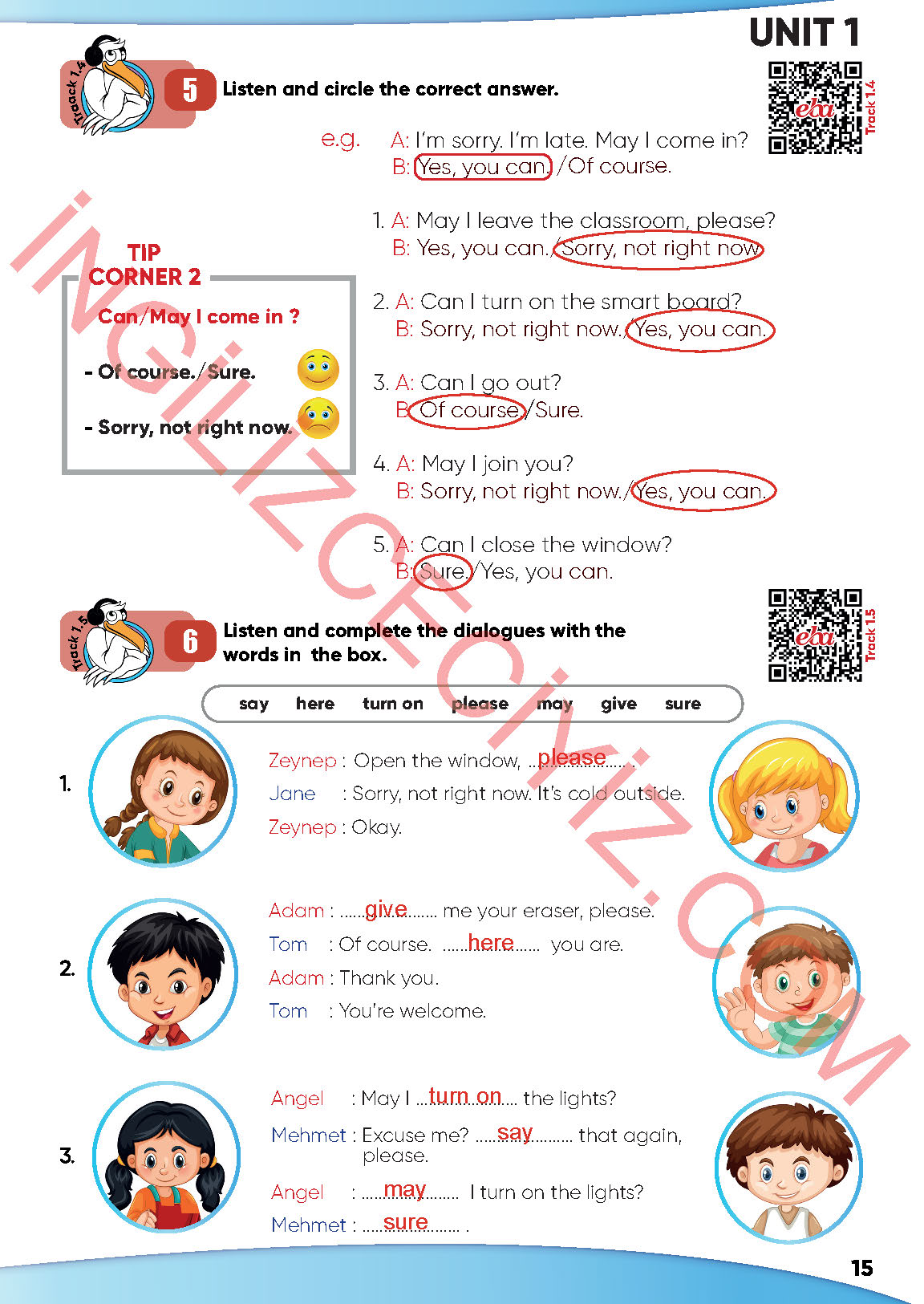 4. Sınıf Meb Yayınları İngilizce Ders Kitabı Sayfa 16 Cevapları