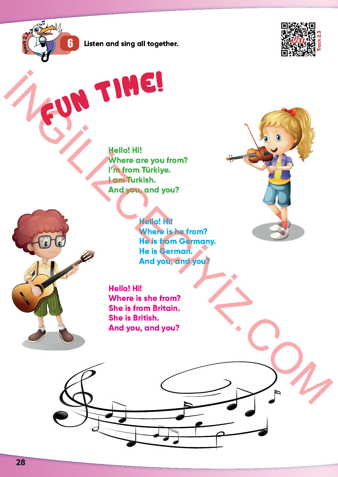 4. Sınıf Meb Yayınları İngilizce Ders Kitabı Sayfa 29 Cevapları