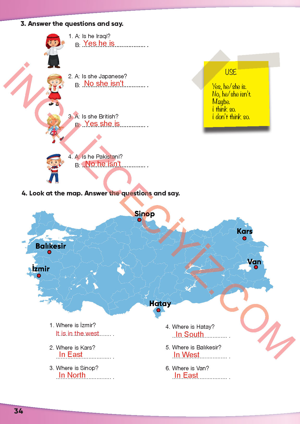 4. Sınıf Meb Yayınları İngilizce Ders Kitabı Sayfa 35 Cevapları