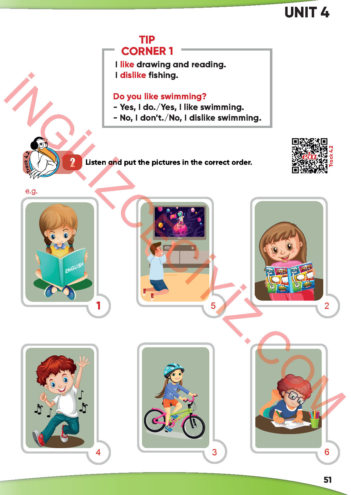 4. Sınıf Meb Yayınları İngilizce Ders Kitabı Sayfa 52 Cevapları