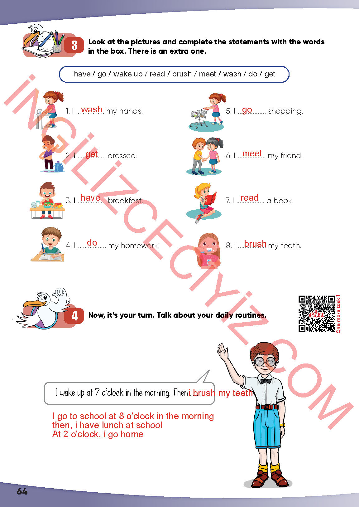 4. Sınıf Meb Yayınları İngilizce Ders Kitabı Sayfa 65 Cevapları
