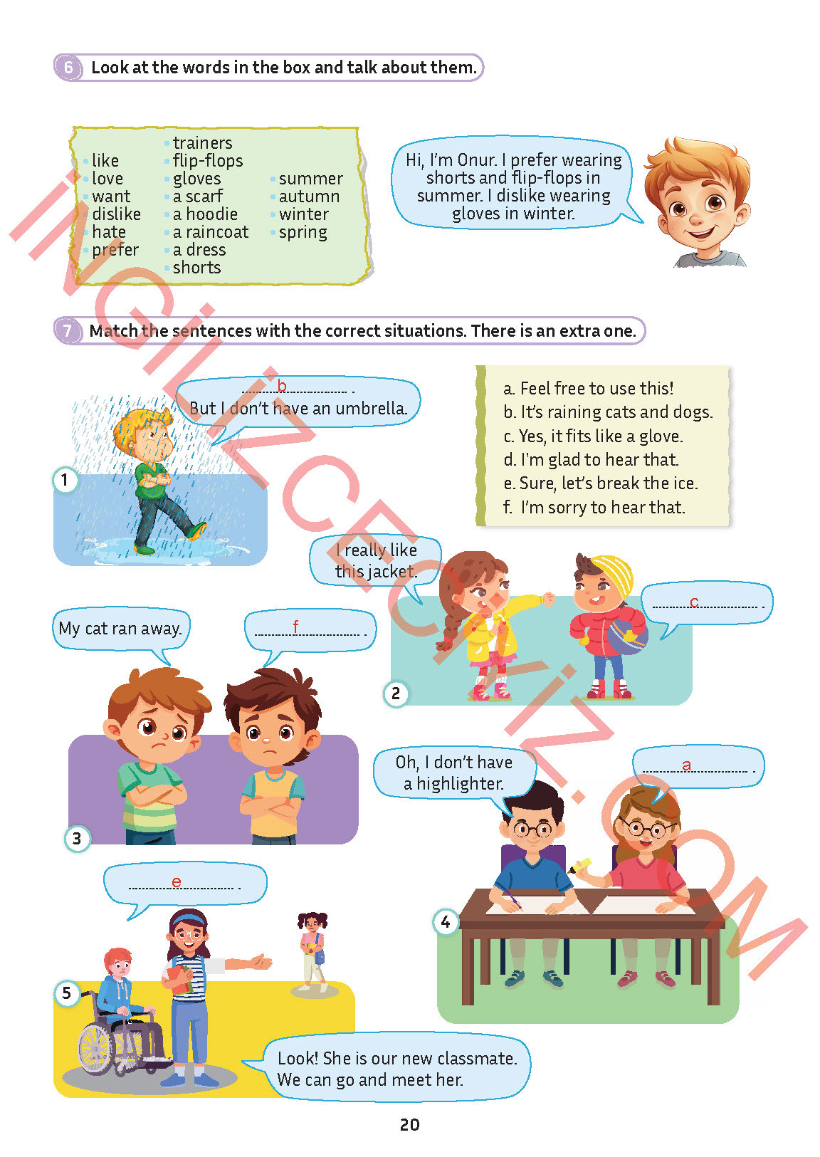 5. Sınıf Meb Yayınları İngilizce Ders Kitabı Sayfa 21 Cevapları