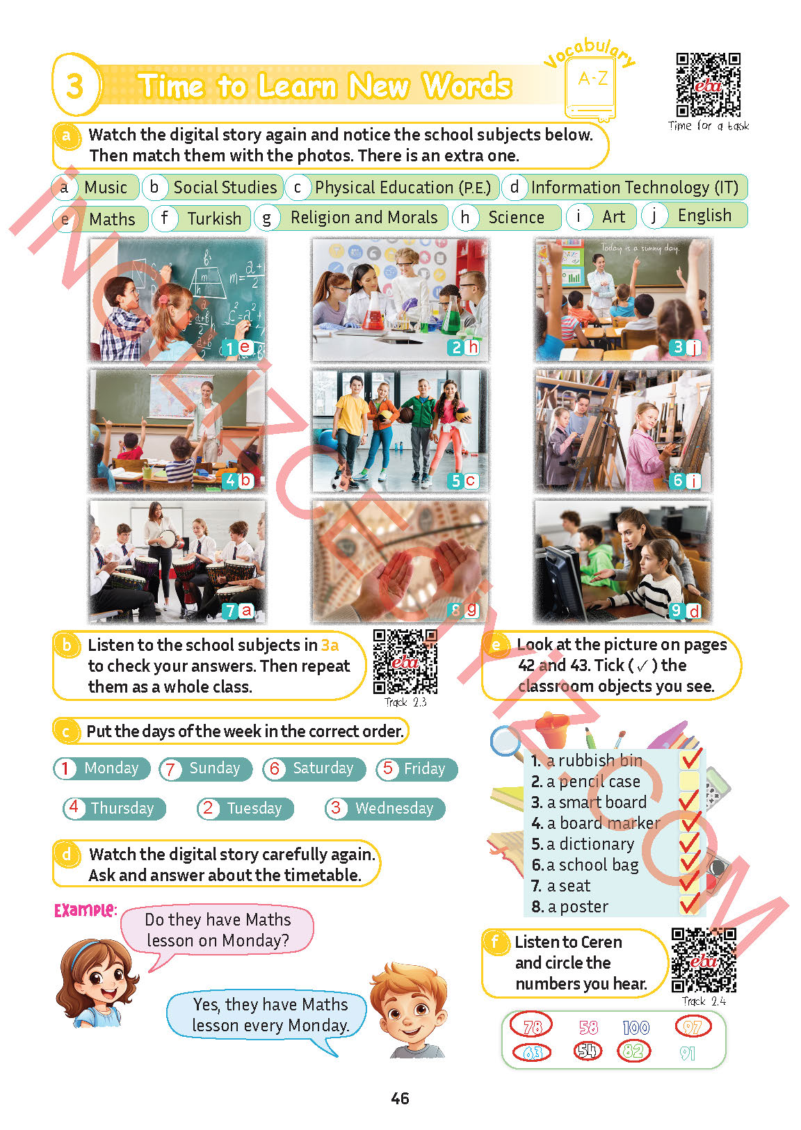 5. Sınıf Meb Yayınları İngilizce Ders Kitabı Sayfa 47 Cevapları