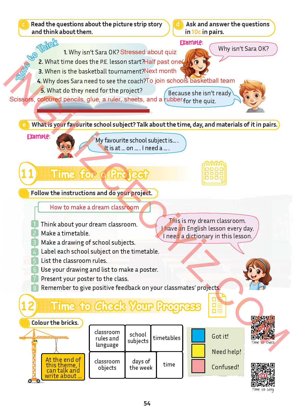 5. Sınıf Meb Yayınları İngilizce Ders Kitabı Sayfa 55 Cevapları