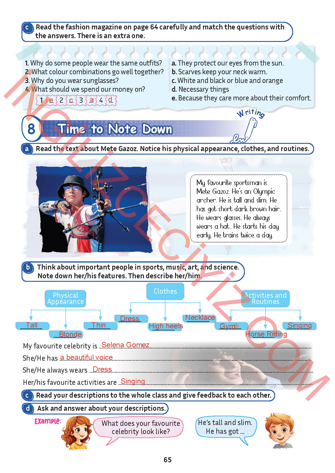 5. Sınıf Meb Yayınları İngilizce Ders Kitabı Sayfa 66 Cevapları