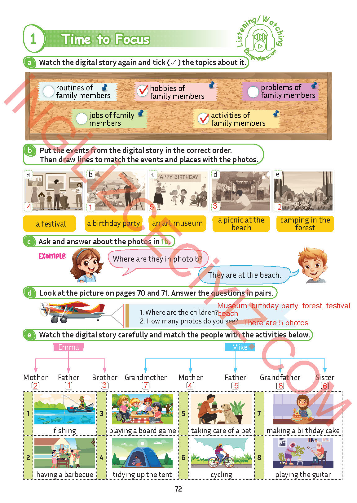 5. Sınıf Meb Yayınları İngilizce Ders Kitabı Sayfa 73 Cevapları