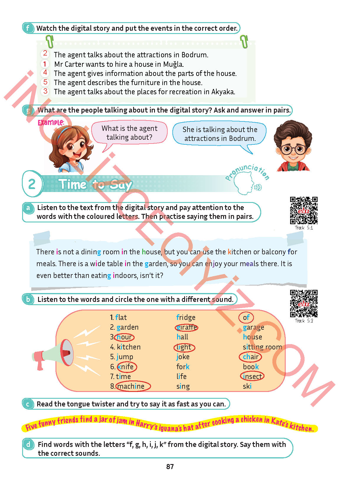 5. Sınıf Meb Yayınları İngilizce Ders Kitabı Sayfa 88 Cevapları