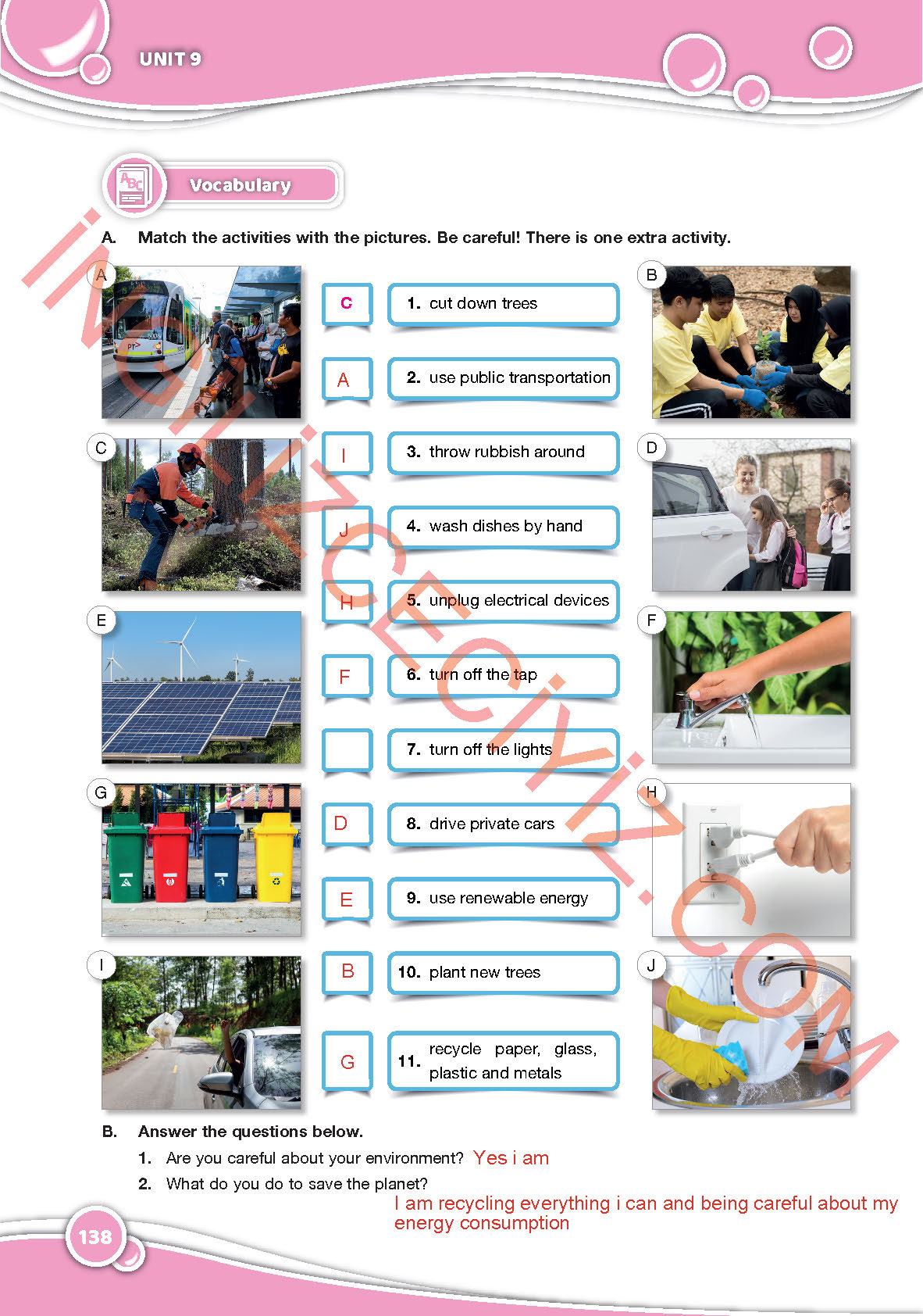 6. Sınıf Özgün Yayınları İngilizce Ders Kitabı Sayfa 138 Cevapları