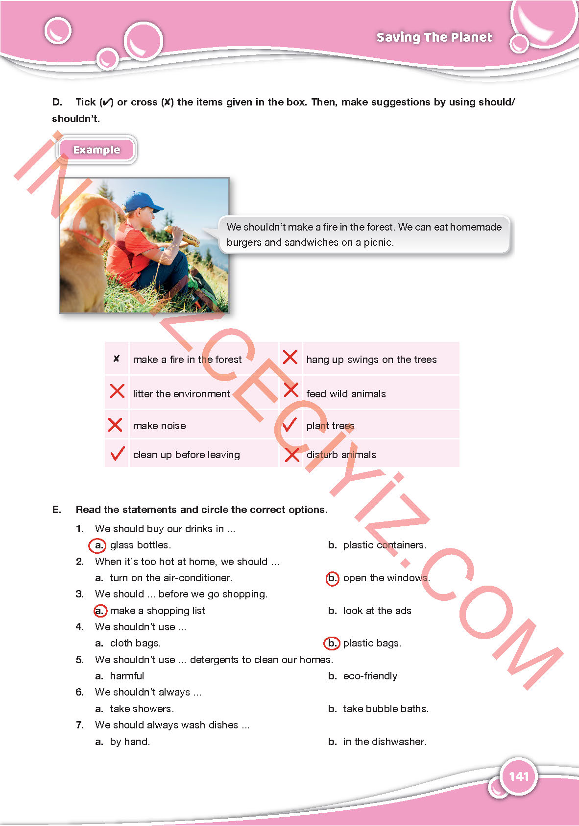 6. Sınıf Özgün Yayınları İngilizce Ders Kitabı Sayfa 141 Cevapları