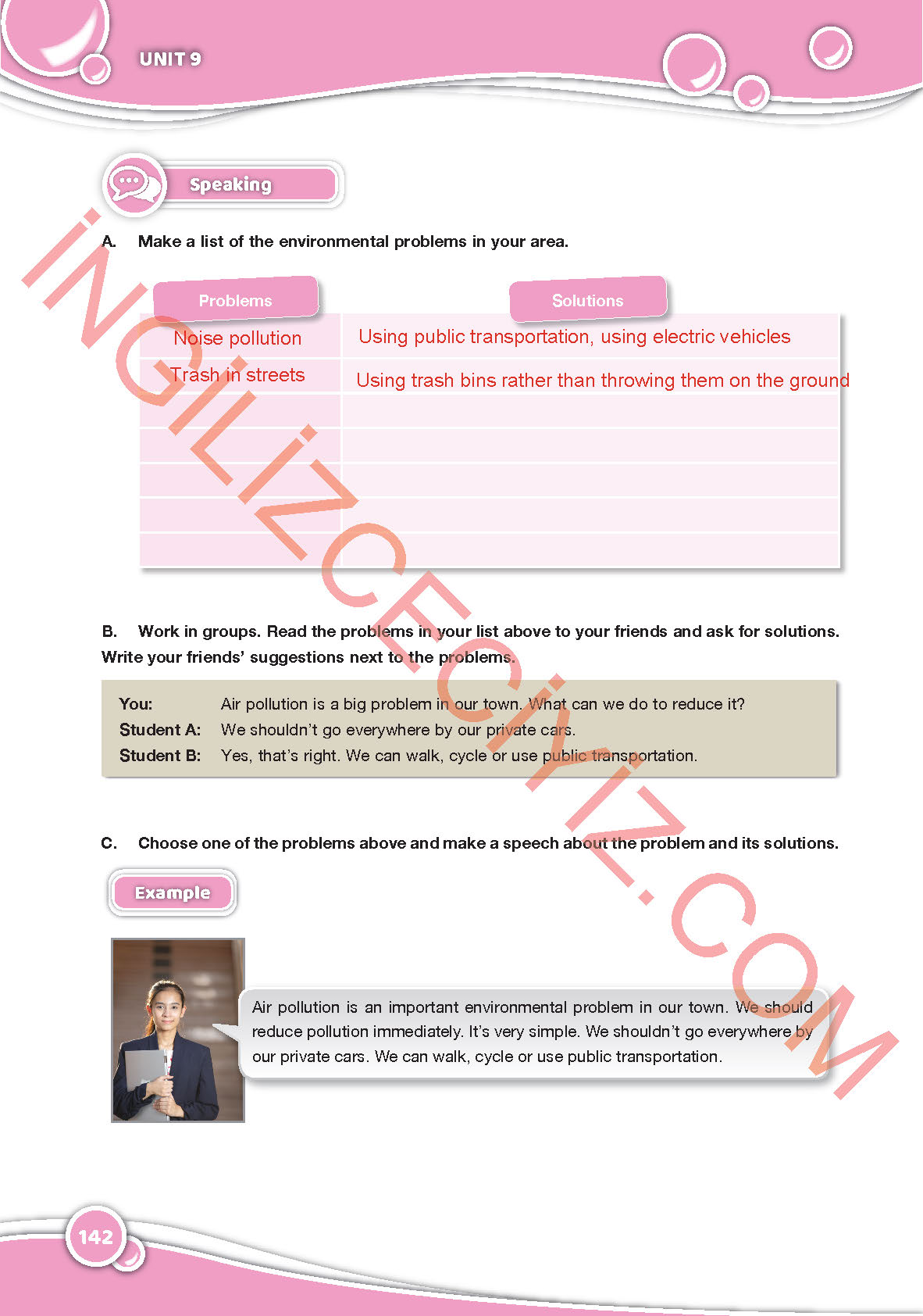 6. Sınıf Özgün Yayınları İngilizce Ders Kitabı Sayfa 142 Cevapları