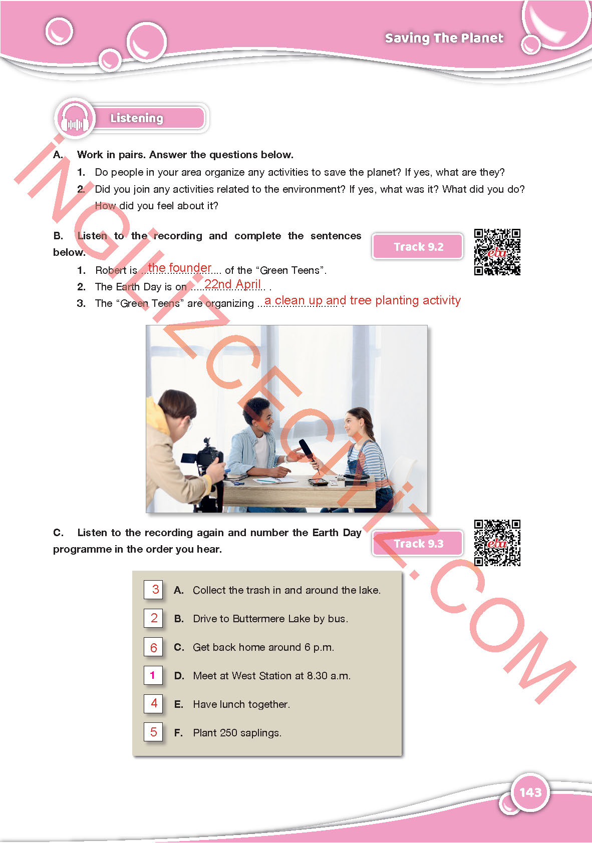 6. Sınıf Özgün Yayınları İngilizce Ders Kitabı Sayfa 143 Cevapları