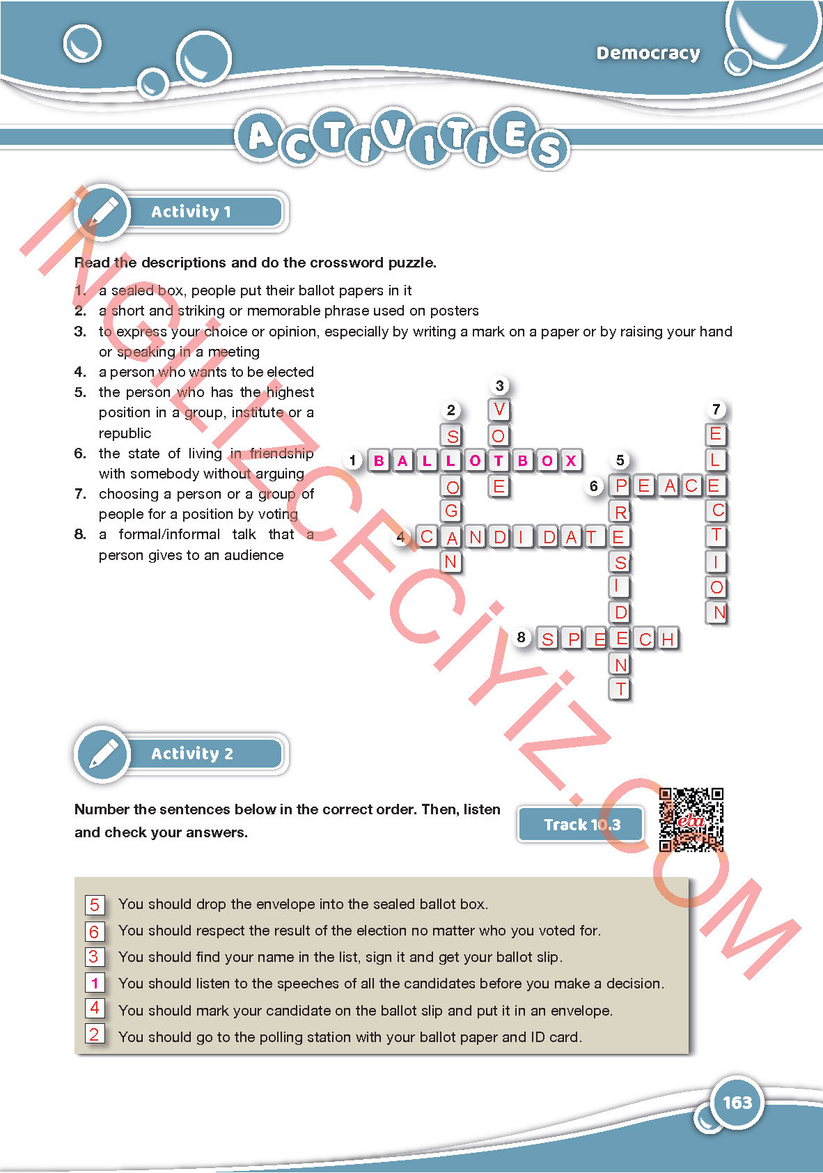 6. Sınıf Özgün Yayınları İngilizce Ders Kitabı Sayfa 163 Cevapları