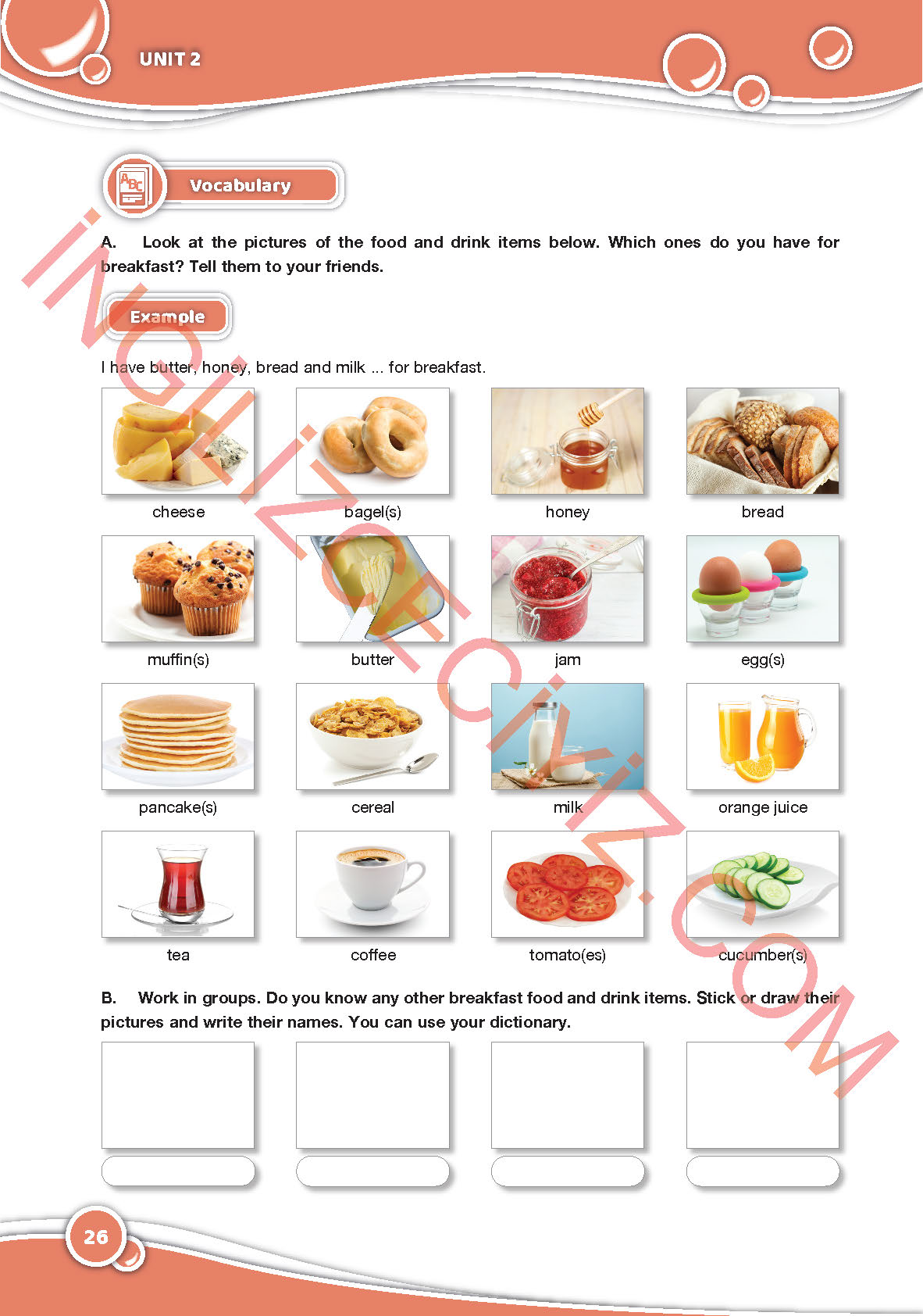 6. Sınıf Özgün Yayınları İngilizce Ders Kitabı Sayfa 26 Cevapları