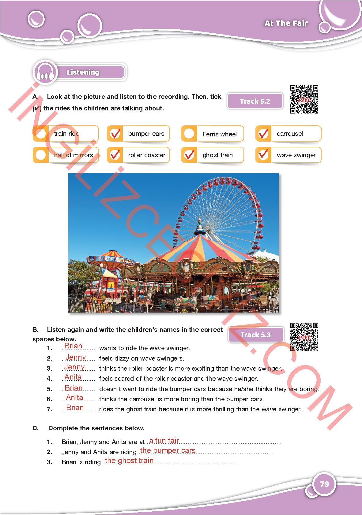 6. Sınıf Özgün Yayınları İngilizce Ders Kitabı Sayfa 79 Cevapları