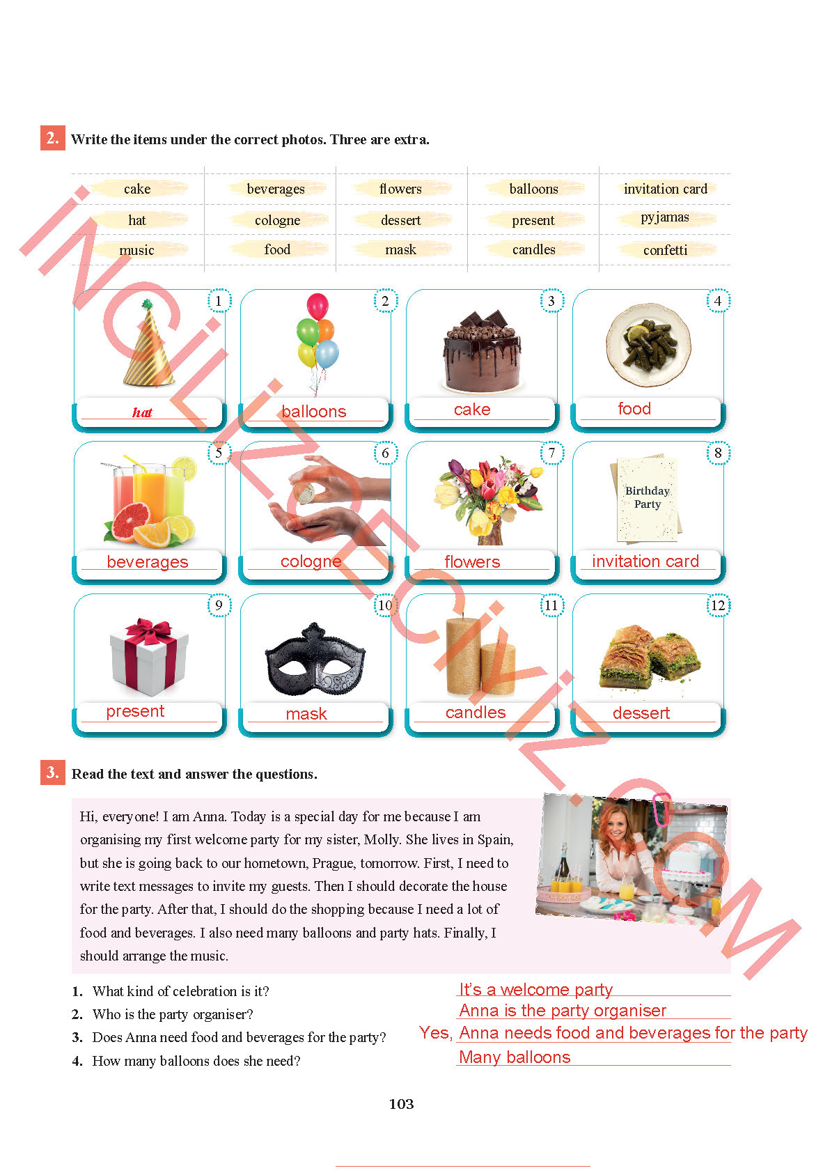 7. Sınıf Sdr İpekyolu Yayınları İngilizce Ders Kitabı Sayfa 103 Cevapları