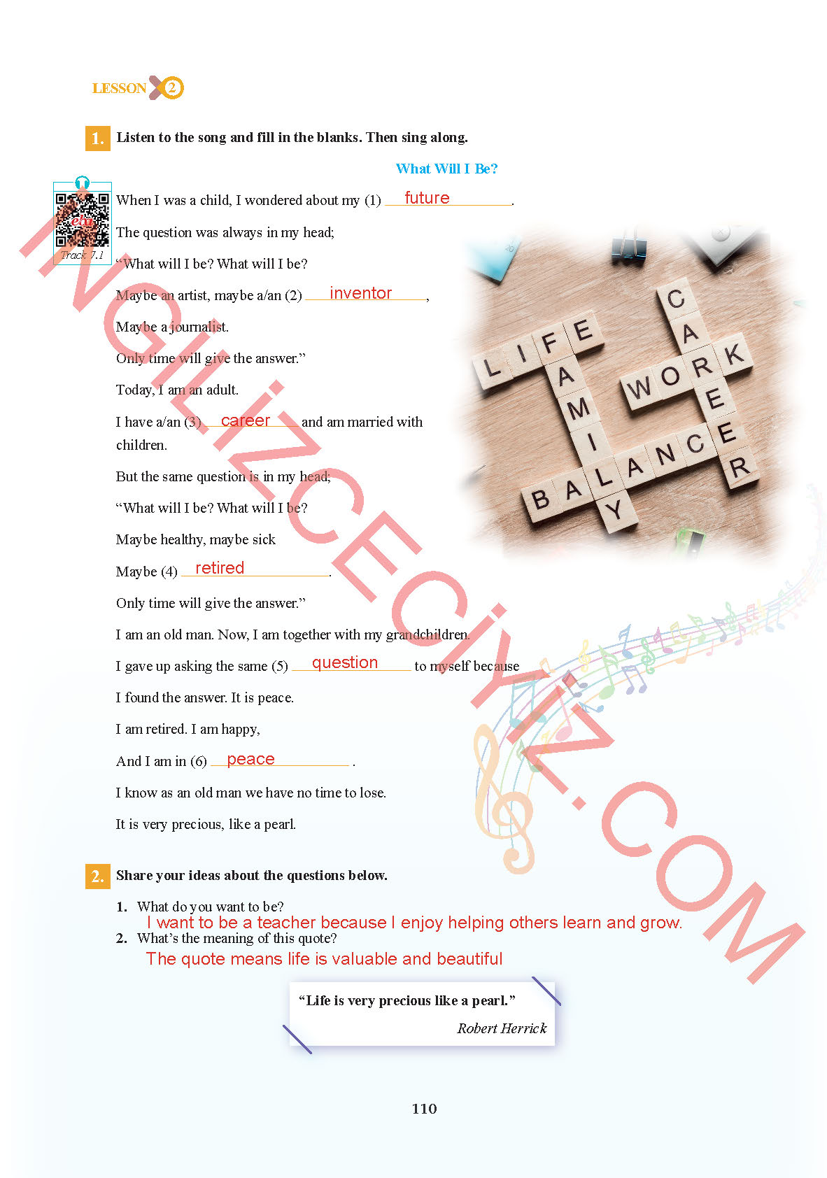 7. Sınıf Sdr İpekyolu Yayınları İngilizce Ders Kitabı Sayfa 110 Cevapları