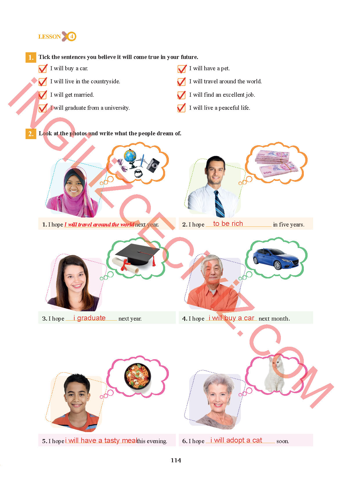 7. Sınıf Sdr İpekyolu Yayınları İngilizce Ders Kitabı Sayfa 114 Cevapları