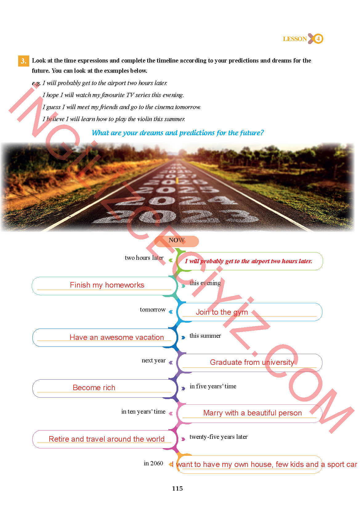 7. Sınıf Sdr İpekyolu Yayınları İngilizce Ders Kitabı Sayfa 115 Cevapları
