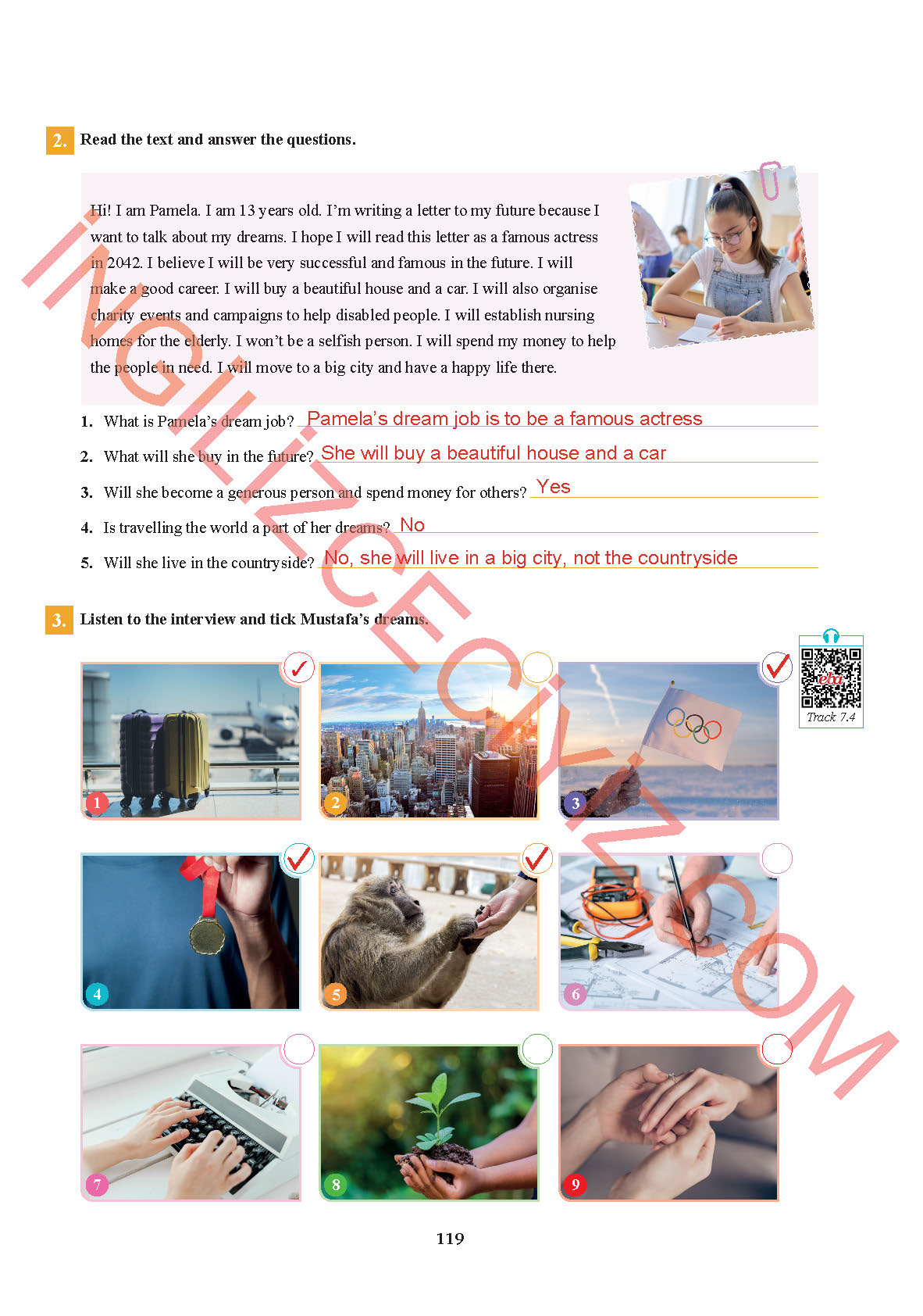 7. Sınıf Sdr İpekyolu Yayınları İngilizce Ders Kitabı Sayfa 119 Cevapları