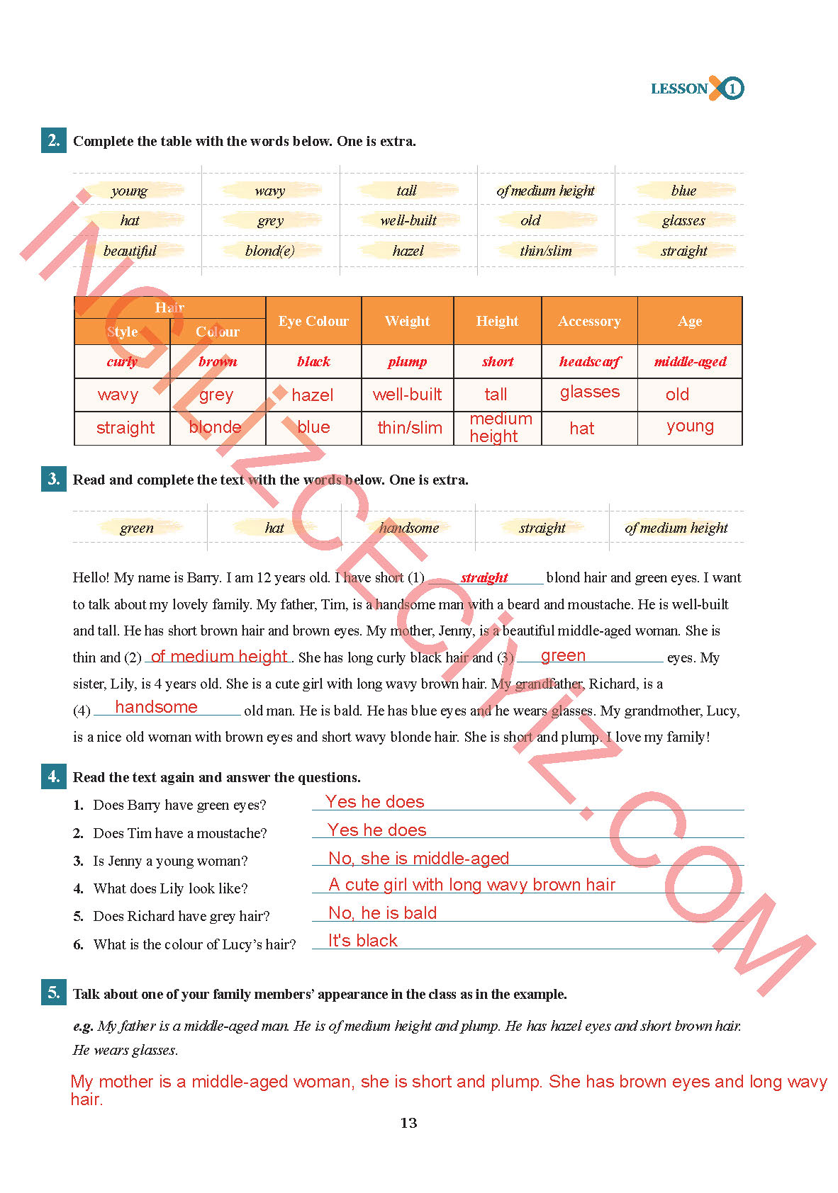 7. Sınıf Sdr İpekyolu Yayınları İngilizce Ders Kitabı Sayfa 13 Cevapları