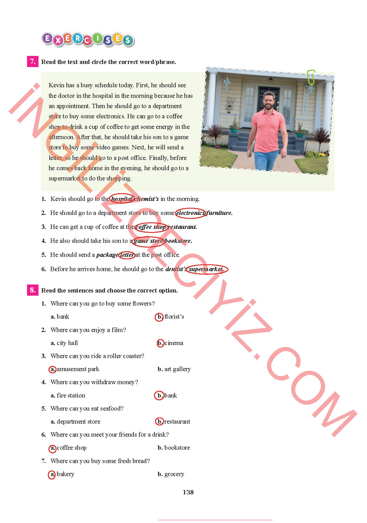 7. Sınıf Sdr İpekyolu Yayınları İngilizce Ders Kitabı Sayfa 138 Cevapları