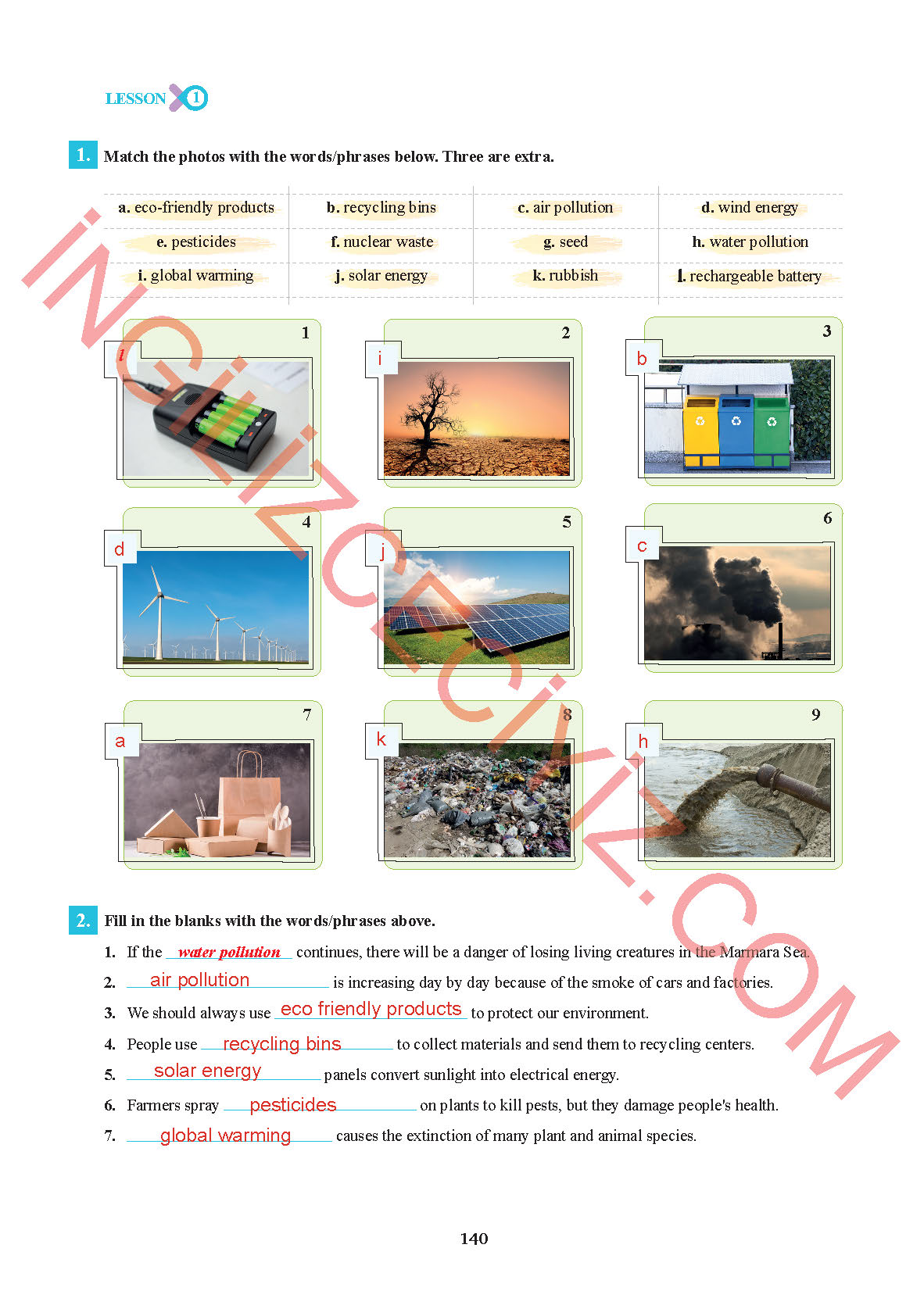 7. Sınıf Sdr İpekyolu Yayınları İngilizce Ders Kitabı Sayfa 140 Cevapları