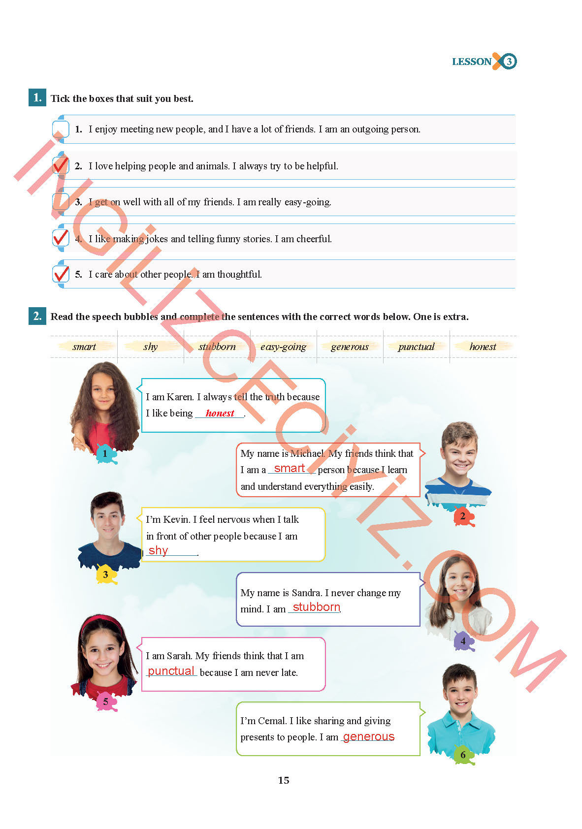 7. Sınıf Sdr İpekyolu Yayınları İngilizce Ders Kitabı Sayfa 15 Cevapları