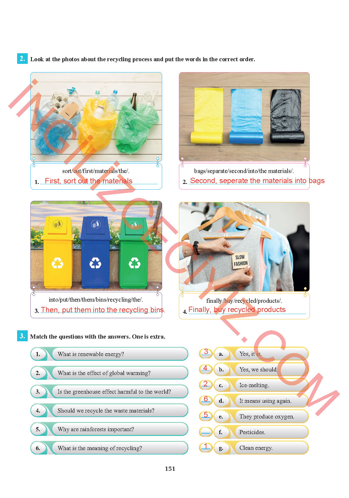 7. Sınıf Sdr İpekyolu Yayınları İngilizce Ders Kitabı Sayfa 151 Cevapları