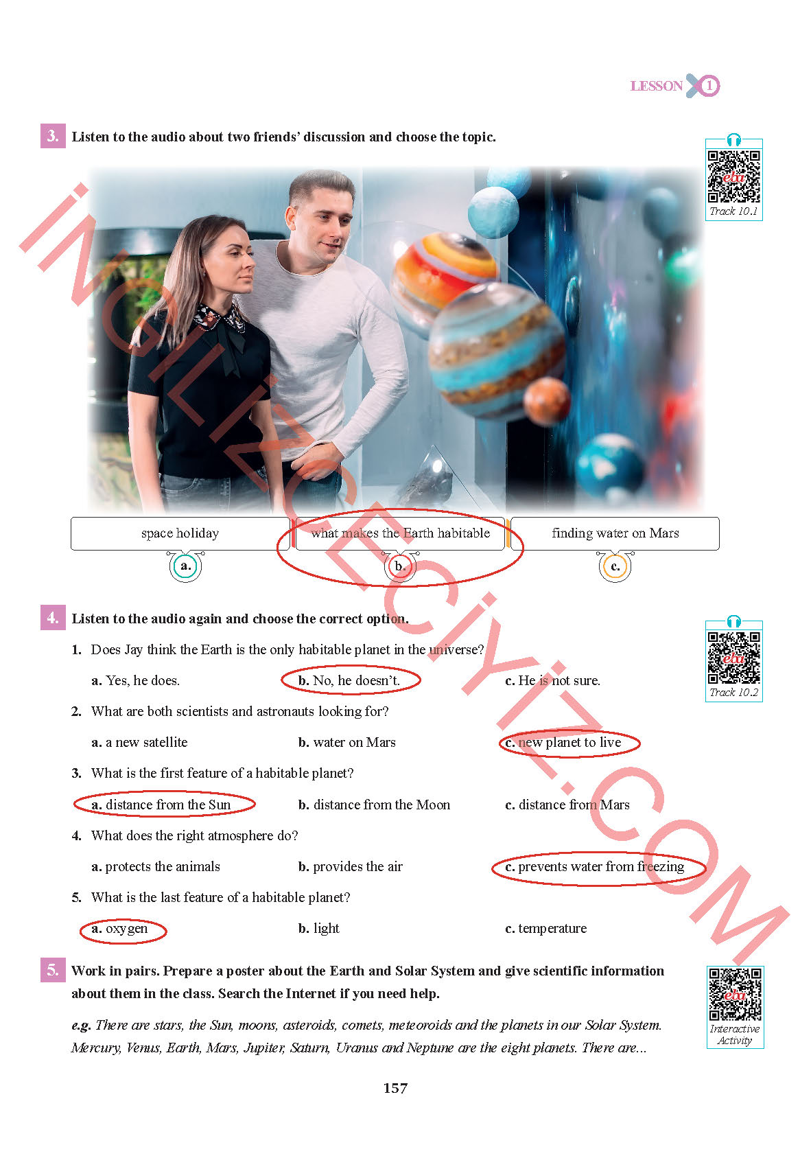 7. Sınıf Sdr İpekyolu Yayınları İngilizce Ders Kitabı Sayfa 157 Cevapları