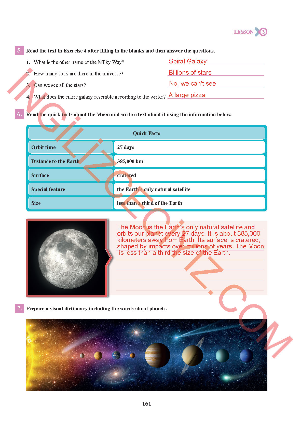 7. Sınıf Sdr İpekyolu Yayınları İngilizce Ders Kitabı Sayfa 161 Cevapları
