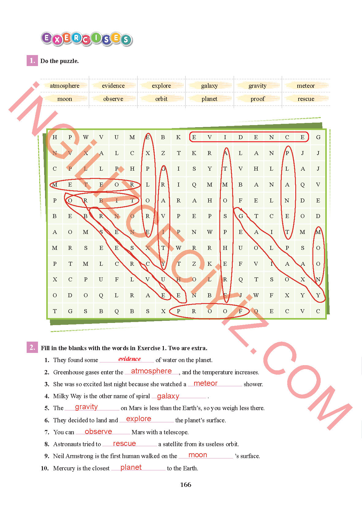 7. Sınıf Sdr İpekyolu Yayınları İngilizce Ders Kitabı Sayfa 166 Cevapları