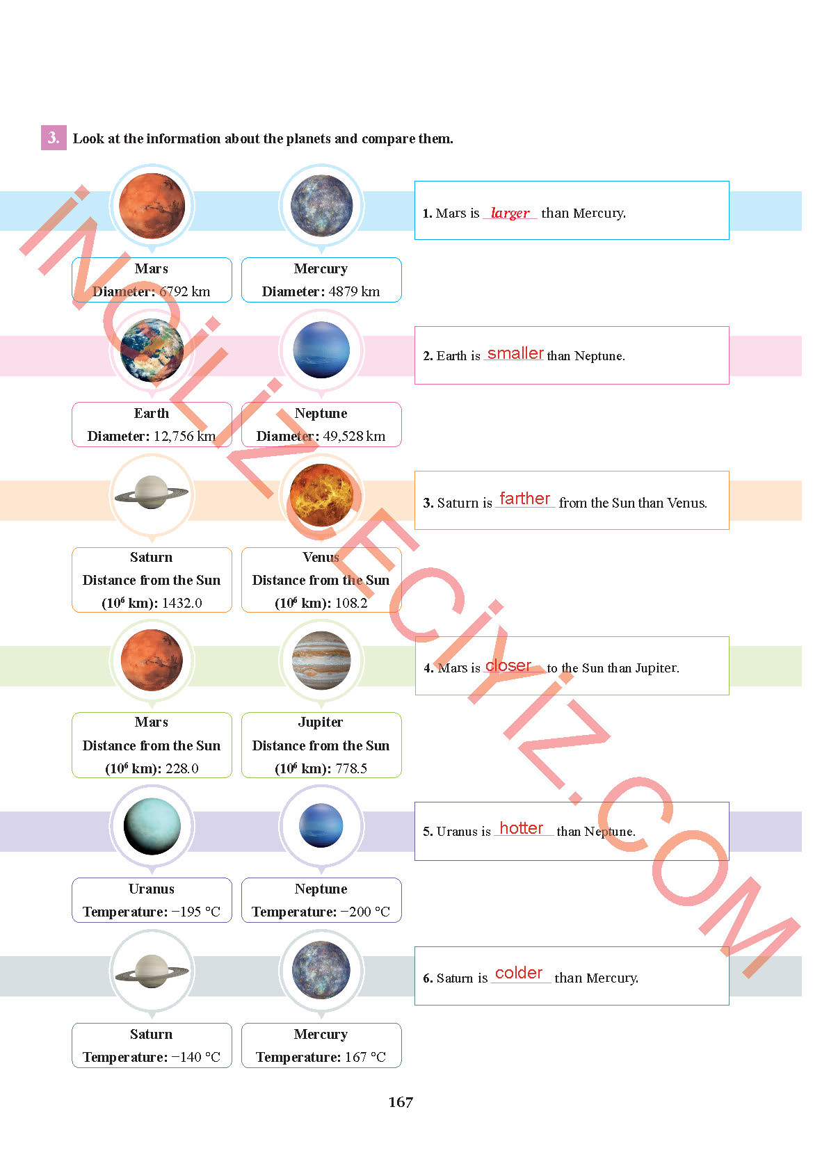 7. Sınıf Sdr İpekyolu Yayınları İngilizce Ders Kitabı Sayfa 167 Cevapları