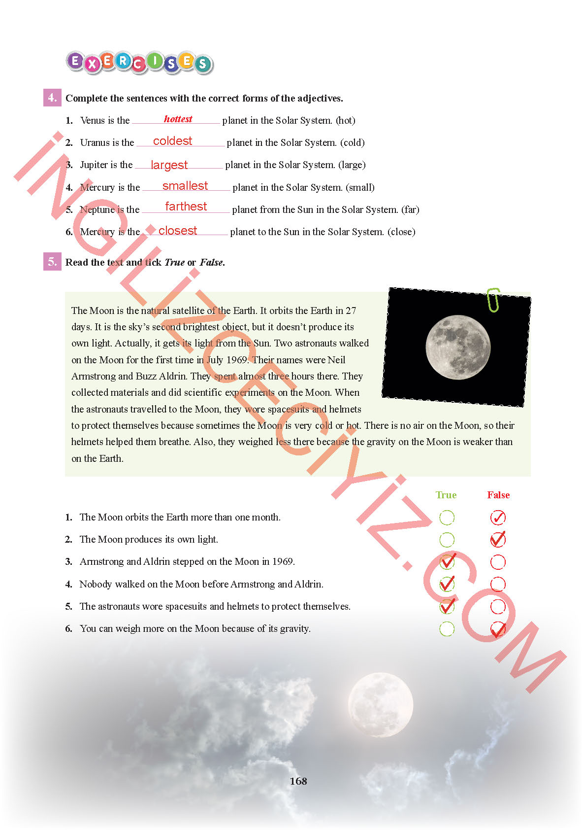7. Sınıf Sdr İpekyolu Yayınları İngilizce Ders Kitabı Sayfa 168 Cevapları