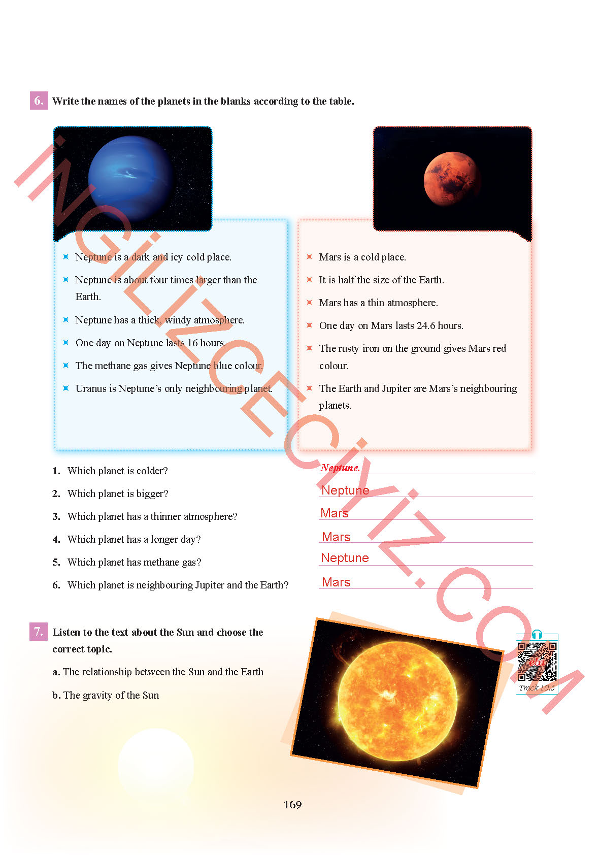 7. Sınıf Sdr İpekyolu Yayınları İngilizce Ders Kitabı Sayfa 169 Cevapları