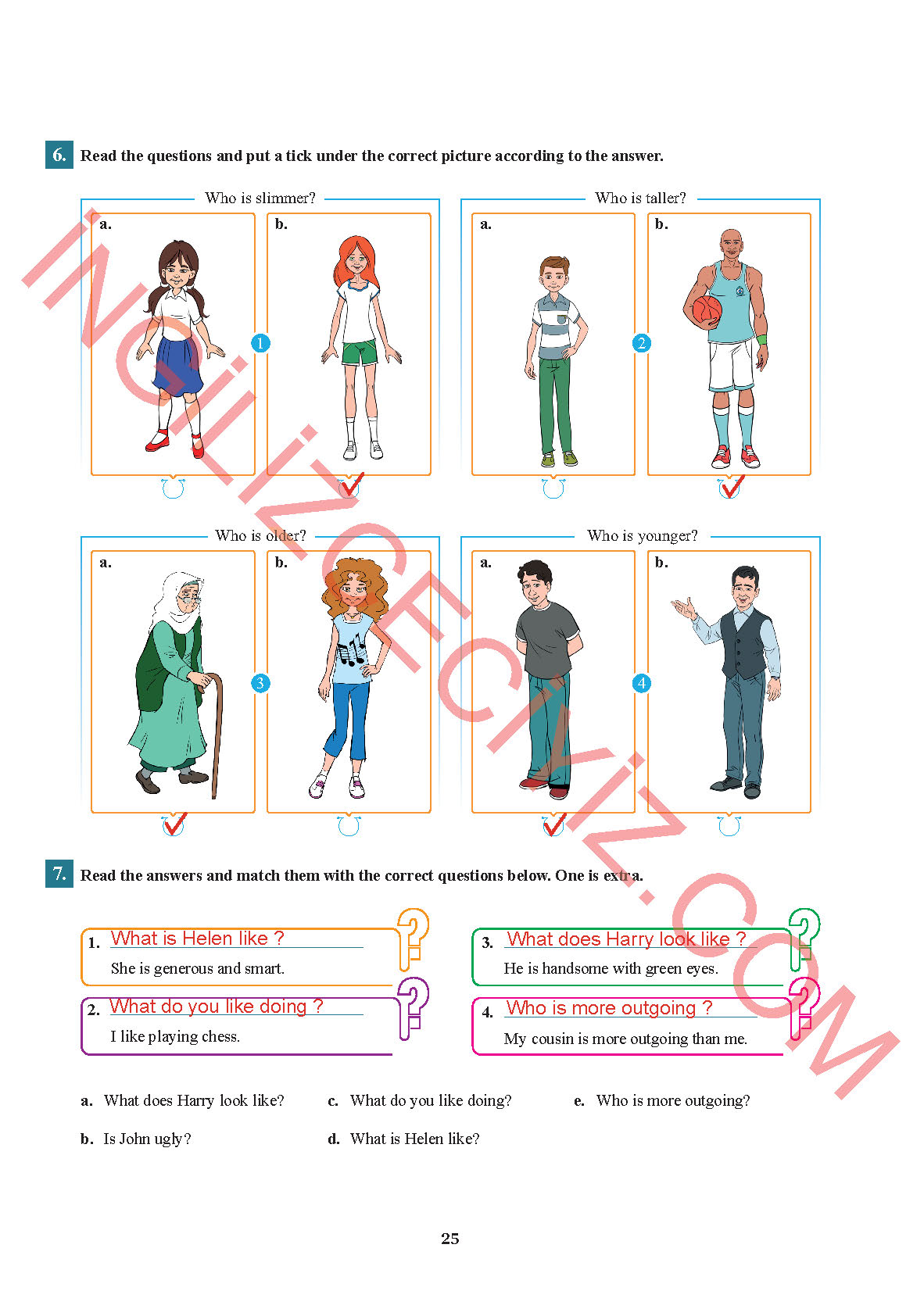 7. Sınıf Sdr İpekyolu Yayınları İngilizce Ders Kitabı Sayfa 25 Cevapları