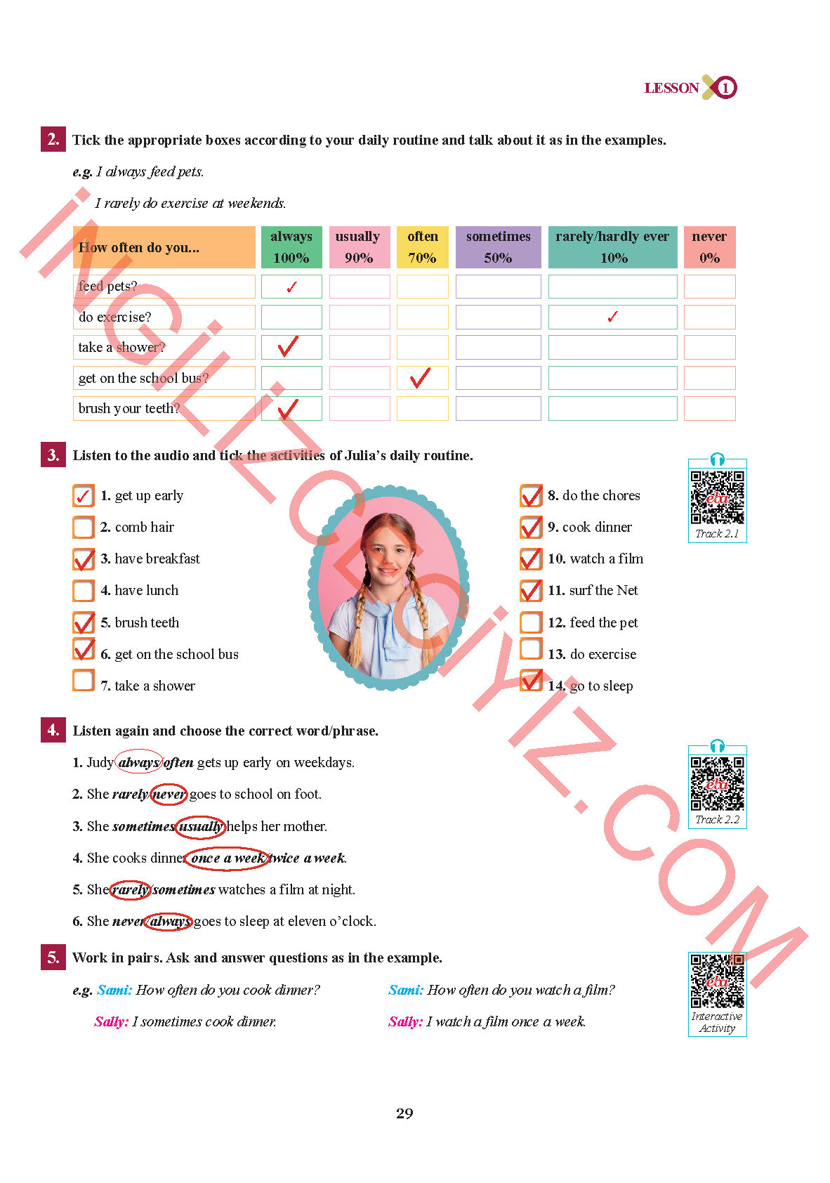 7. Sınıf Sdr İpekyolu Yayınları İngilizce Ders Kitabı Sayfa 29 Cevapları