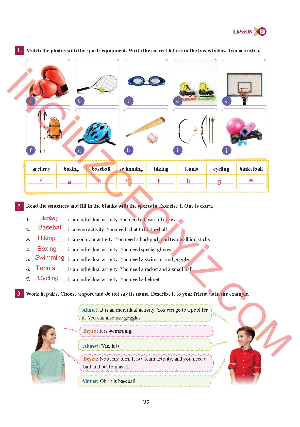 7. Sınıf Sdr İpekyolu Yayınları İngilizce Ders Kitabı Sayfa 35 Cevapları