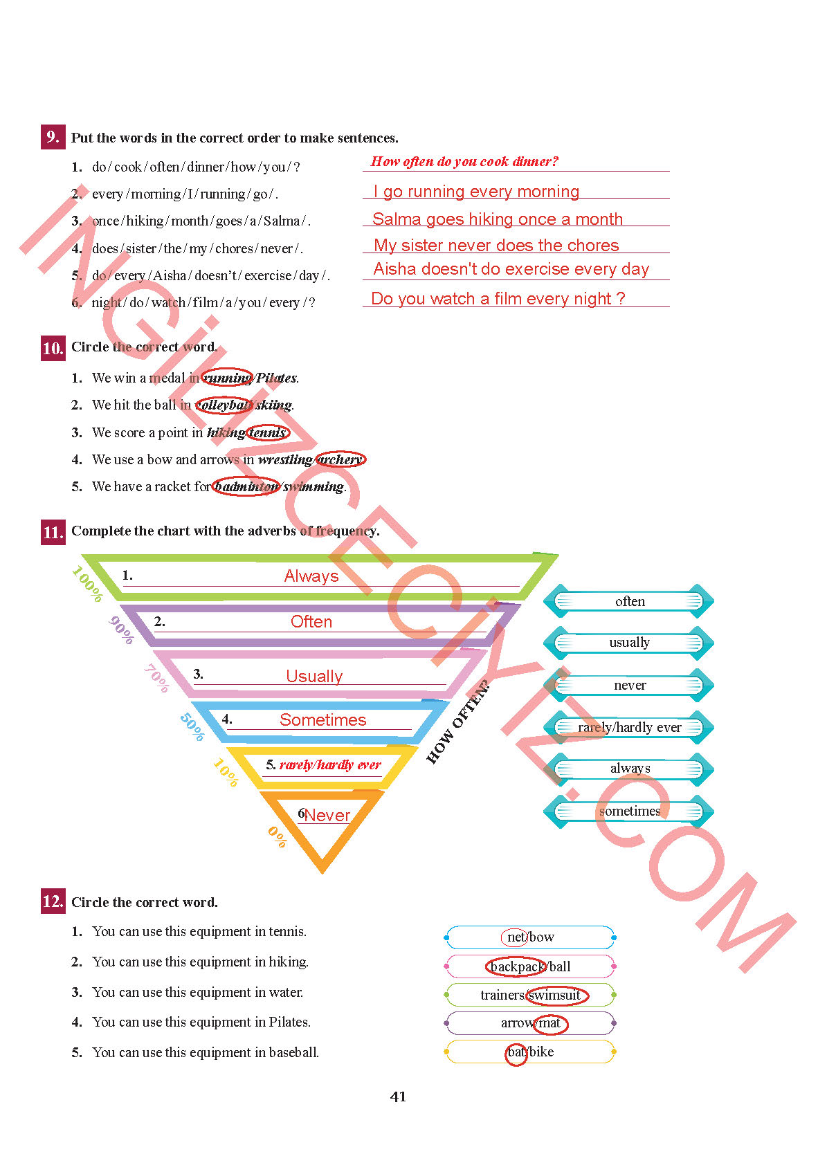 7. Sınıf Sdr İpekyolu Yayınları İngilizce Ders Kitabı Sayfa 41 Cevapları
