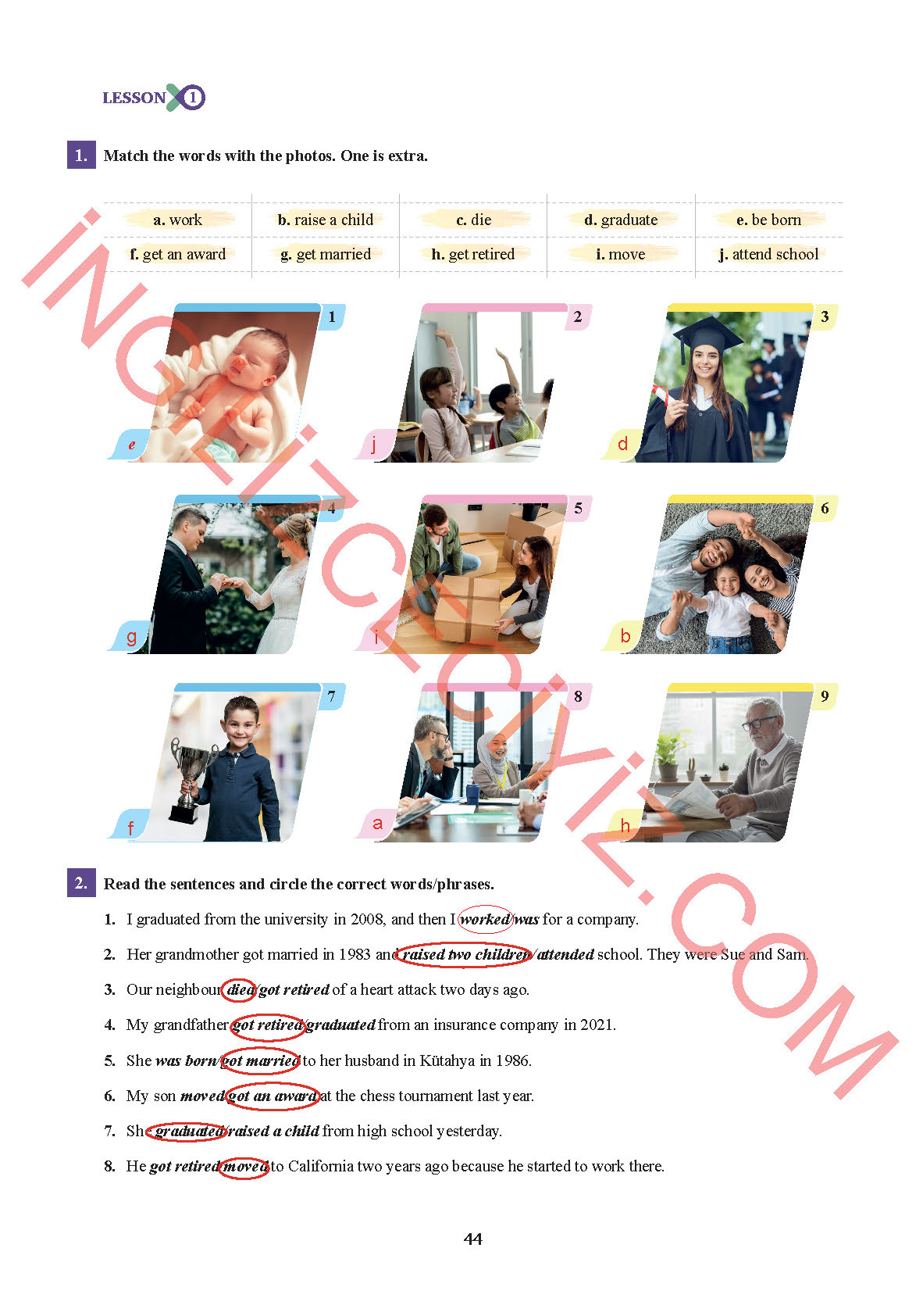 7. Sınıf Sdr İpekyolu Yayınları İngilizce Ders Kitabı Sayfa 44 Cevapları