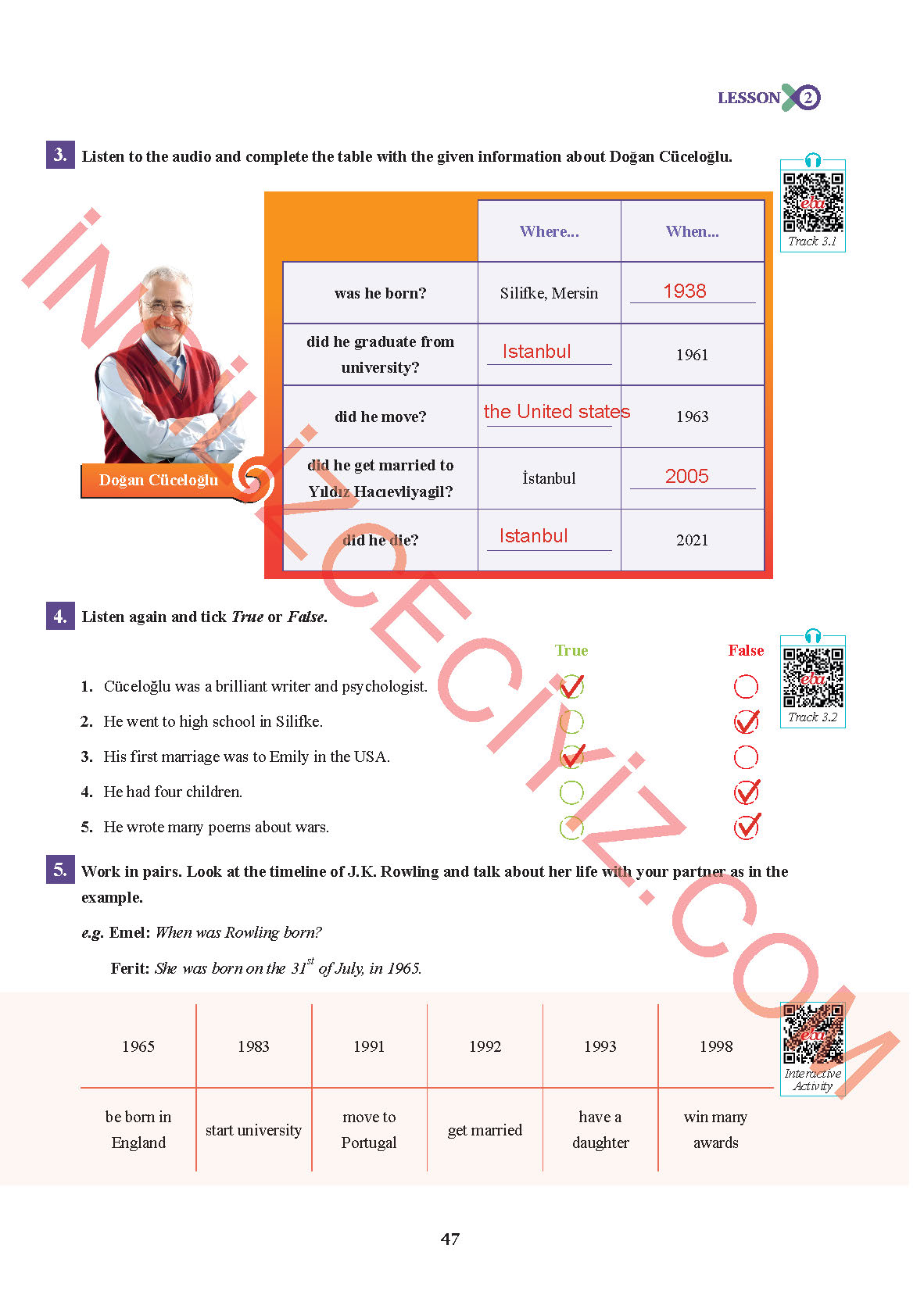 7. Sınıf Sdr İpekyolu Yayınları İngilizce Ders Kitabı Sayfa 47 Cevapları