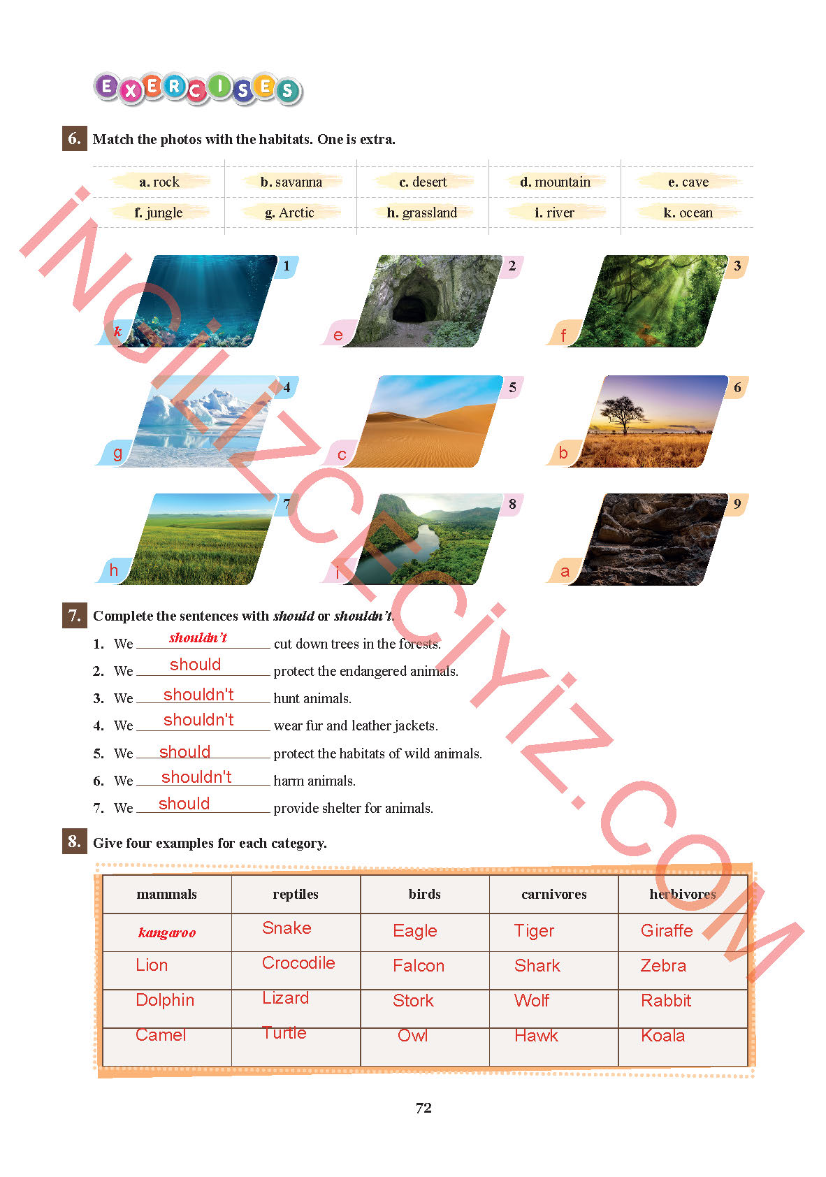 7. Sınıf Sdr İpekyolu Yayınları İngilizce Ders Kitabı Sayfa 72 Cevapları