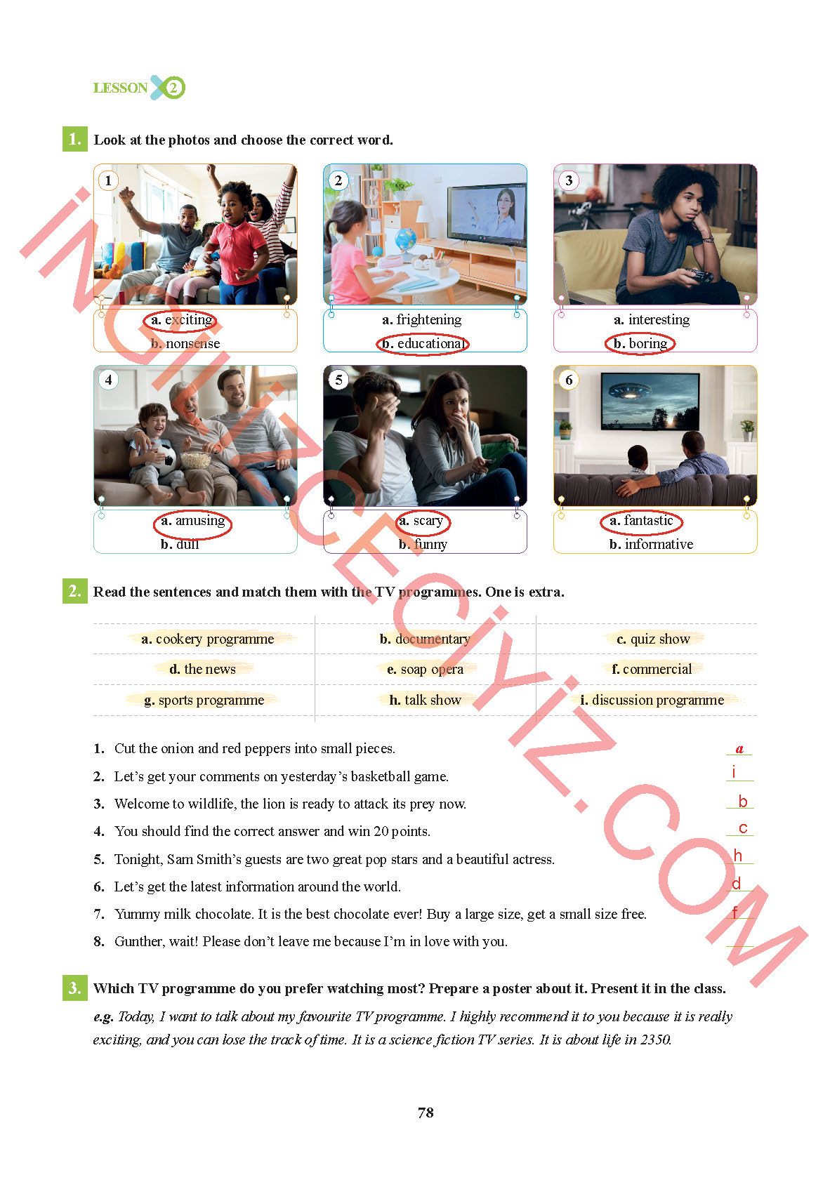 7. Sınıf Sdr İpekyolu Yayınları İngilizce Ders Kitabı Sayfa 78 Cevapları