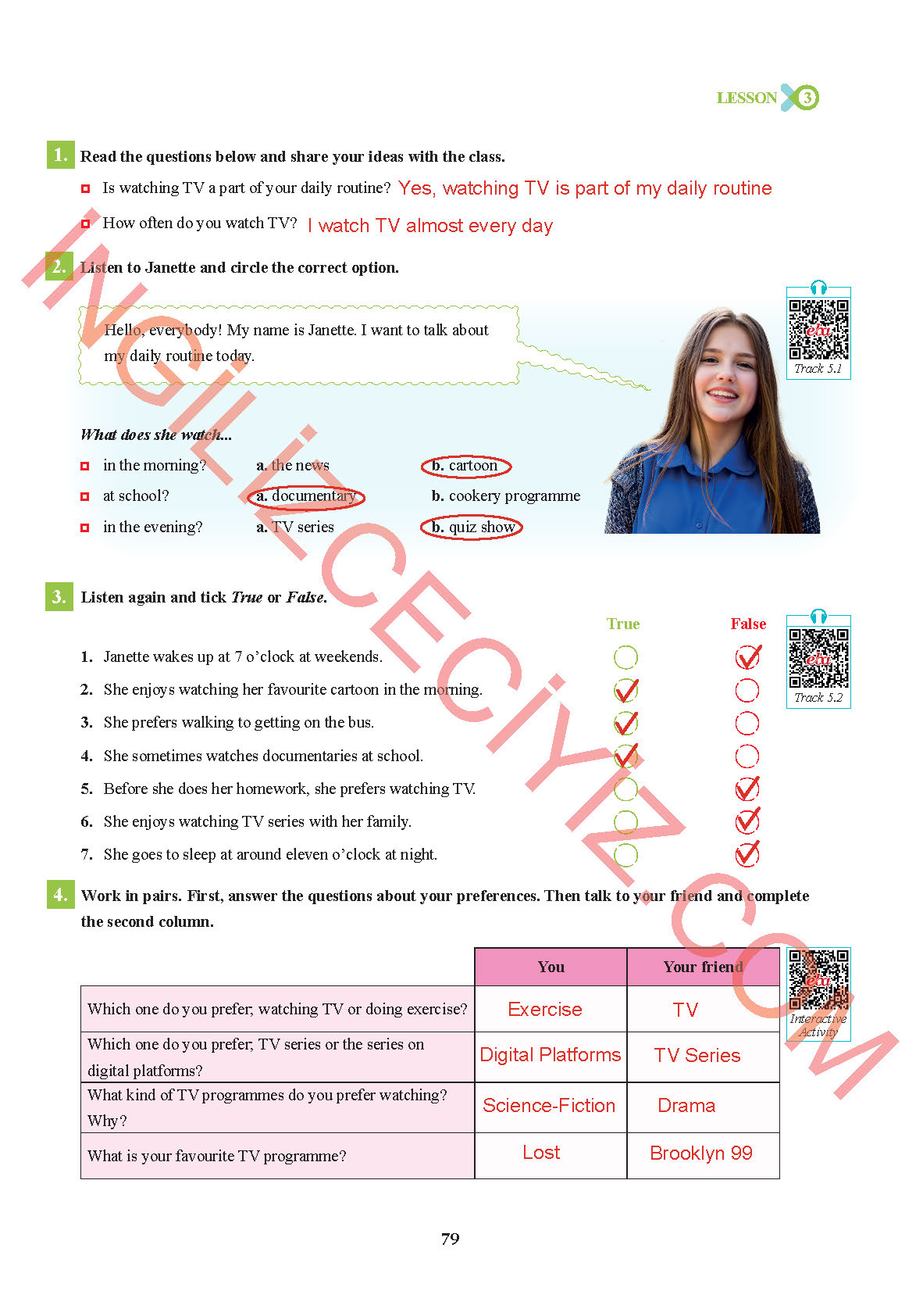 7. Sınıf Sdr İpekyolu Yayınları İngilizce Ders Kitabı Sayfa 79 Cevapları